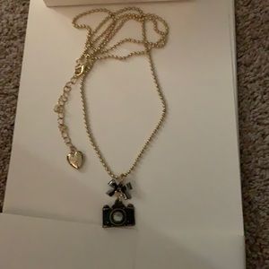 NWOT Betsey Johnson Camera necklace